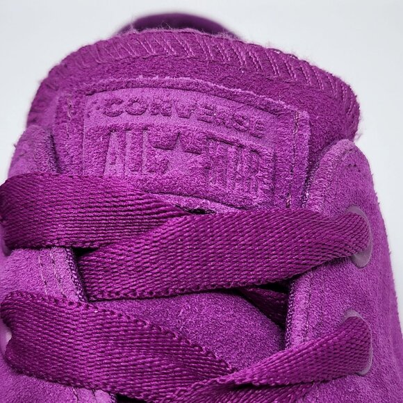 Converse Chuck Taylor All Star Unisex M7 W9 Purple Suede Low Top Sneakers - Picture 4 of 9